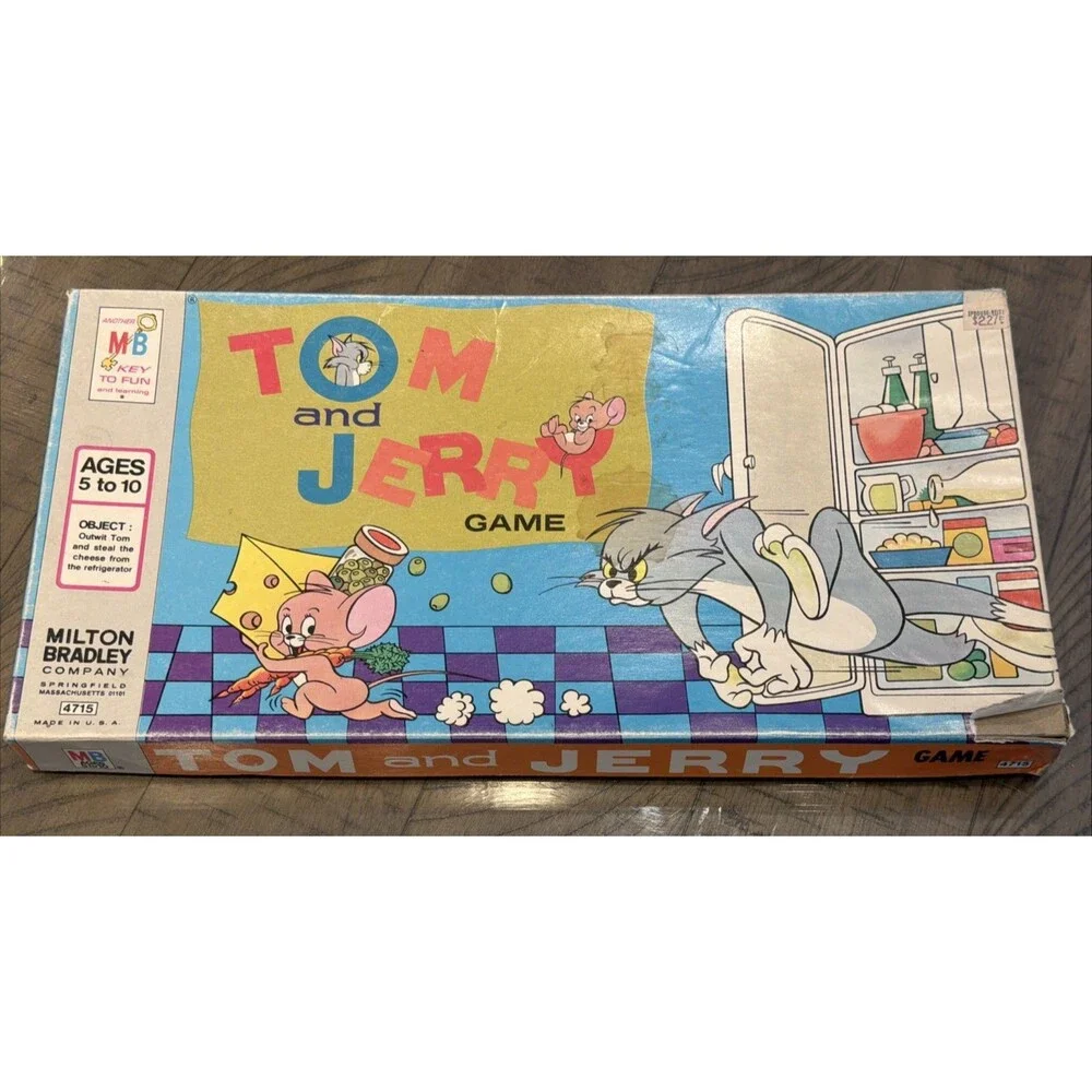 Vintage Tom and Jerry Board Game Milton Bradley 1968 Classic Cartoon Complete